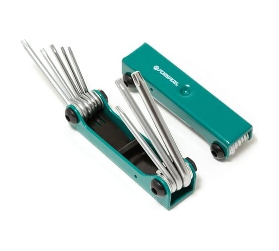 Набор ключей Forsage TORX складной, 8 предметов, T9, T10, T15, T20, T25, T27, T30, T40 F-5083F(27336)