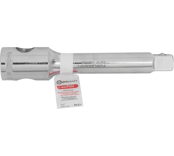 Вороток с отверстием под монтировку Forcekraft прямой, 200 мм, 3/4" FK-8047200(54322)