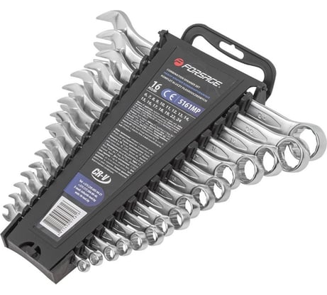 Набор комбинированных ключей Forsage 16 предметов, 6-19, 22, 24 мм F-5161MP(52043)