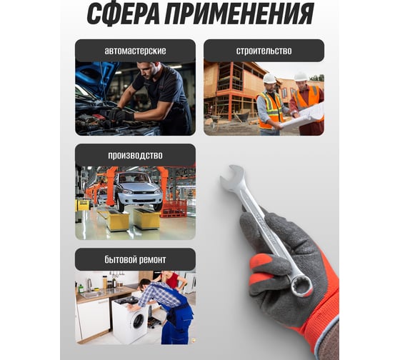 Набор комбинированных ключей Forsage 16 предметов, 6-19, 22, 24 мм F-5161MP(52043)