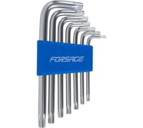 Набор ключей Forsage Г-образных TORX 7 пр, Т10, Т15, Т20, Т25, Т27, Т30, Т40 в пластиковом держателе F-5071(6481)