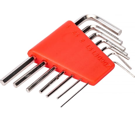 Ключи шестигранные (CrV, 0,7-3,0 мм, в пластиковом держателе) 7 шт FIT IT 64160