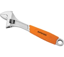 Разводной ключ с обрезиненной ручкой 200 мм Кратон 2 12 04 004