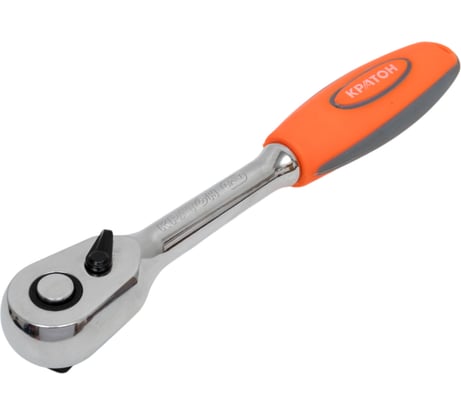 Ключ-трещотка с обрезиненной ручкой (3/8 дюйма, 72 зуба) Кратон 2 28 14 012