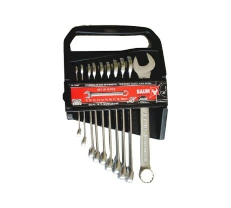 Набор комбинированных ключей в пластиковом держателе 10 предметов 8мм - 19мм BAUM 30-10MP