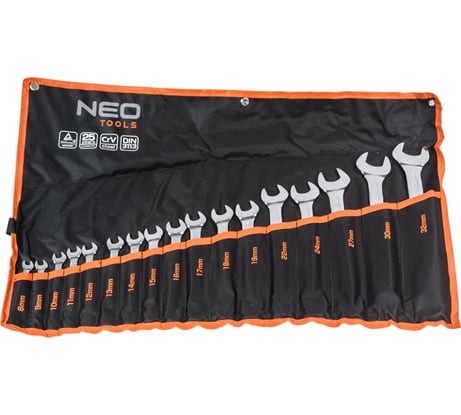Комбинированные ключи NEO Tools 8-32 мм, 17 шт. 09-753