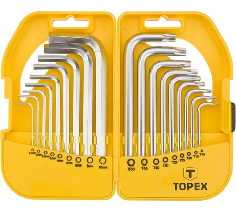 Ключи шестигранные и Torx, 18 шт TOPEX 35D952