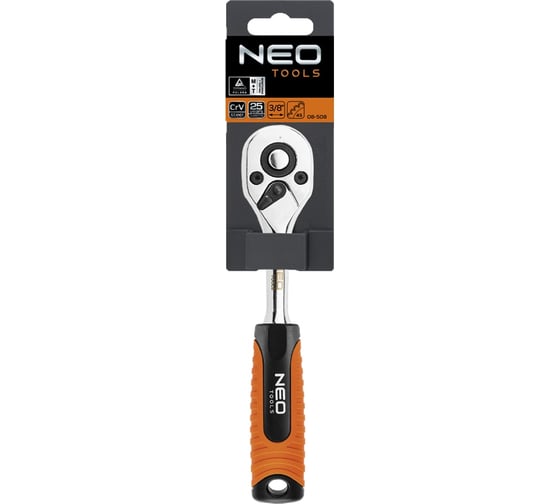 Трещоточный ключ (3/8", 210 мм) NEO Tools 08-508