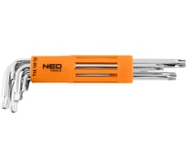 Набор шестигранных ключей Torx (T10-T50 мм, 8 штук) NEO Tools 09-524