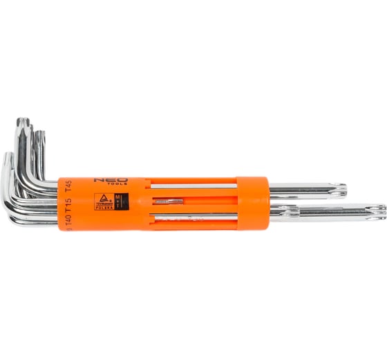 Набор шестигранных ключей Torx (T10-T50 мм, 8 штук) NEO Tools 09-524