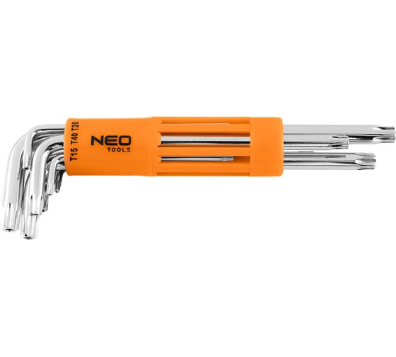 Набор шестигранных ключей Torx (T10-T50 мм, 8 штук) NEO Tools 09-524