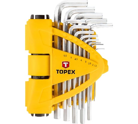 Набор шестигранных ключей TOPEX 1.5-10мм, 13шт. 35D970