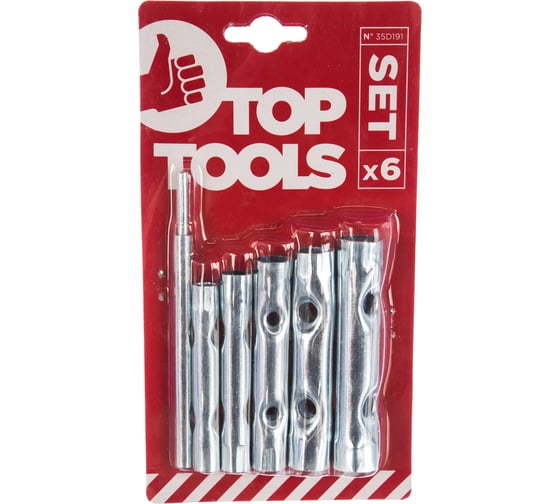 Набор торцовых трубчатых ключей Top Tools 8-17 мм, 6 шт. 35D191