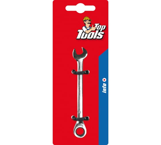 Комбинированный ключ с трещоткой Top Tools 21 мм 35D738