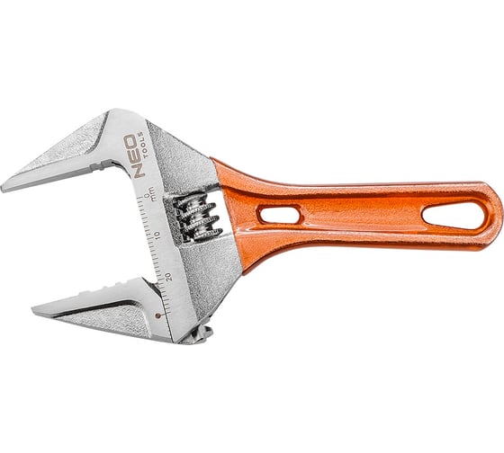 Разводной ключ короткий 118 мм, рабочий диапазон 0-28 мм NEO Tools 03-019