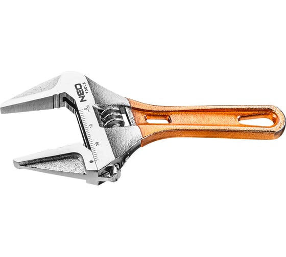 Разводной ключ короткий 118 мм, рабочий диапазон 0-28 мм NEO Tools 03-019