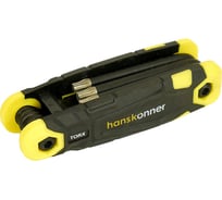 Набор ключей Hanskonner TORX S2 8 шт., T9-T40, складной кейс HK1045-04-8T