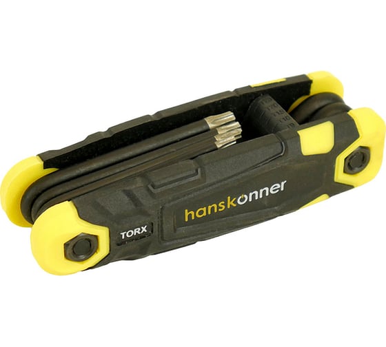 Набор ключей Hanskonner TORX S2 8 шт., T9-T40, складной кейс HK1045-04-8T