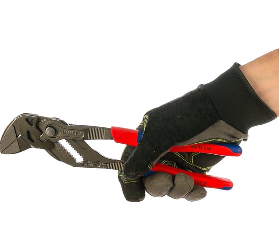 Переставные клещи KNIPEX 52 м, 250 мм, серые, 2К ручки KN-8602250