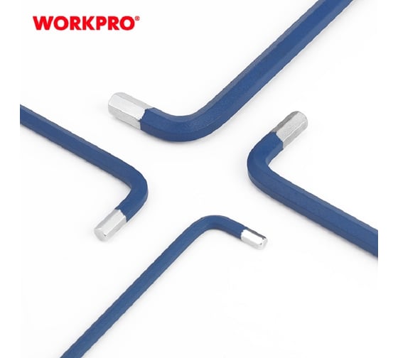 Ключи 6-гранные длинные с шаром WORKPRO 9шт. в держателе PRO WP222011