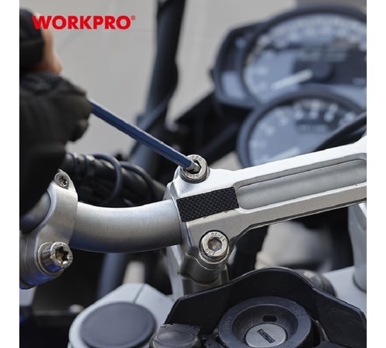 Ключи 6-гранные длинные с шаром WORKPRO 9шт. в держателе PRO WP222011