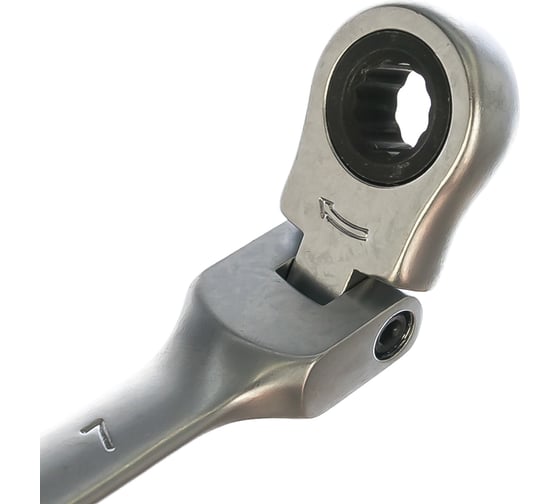 Комбинированный ключ трещоточный с шарниром 7мм AV Steel  AV-315207