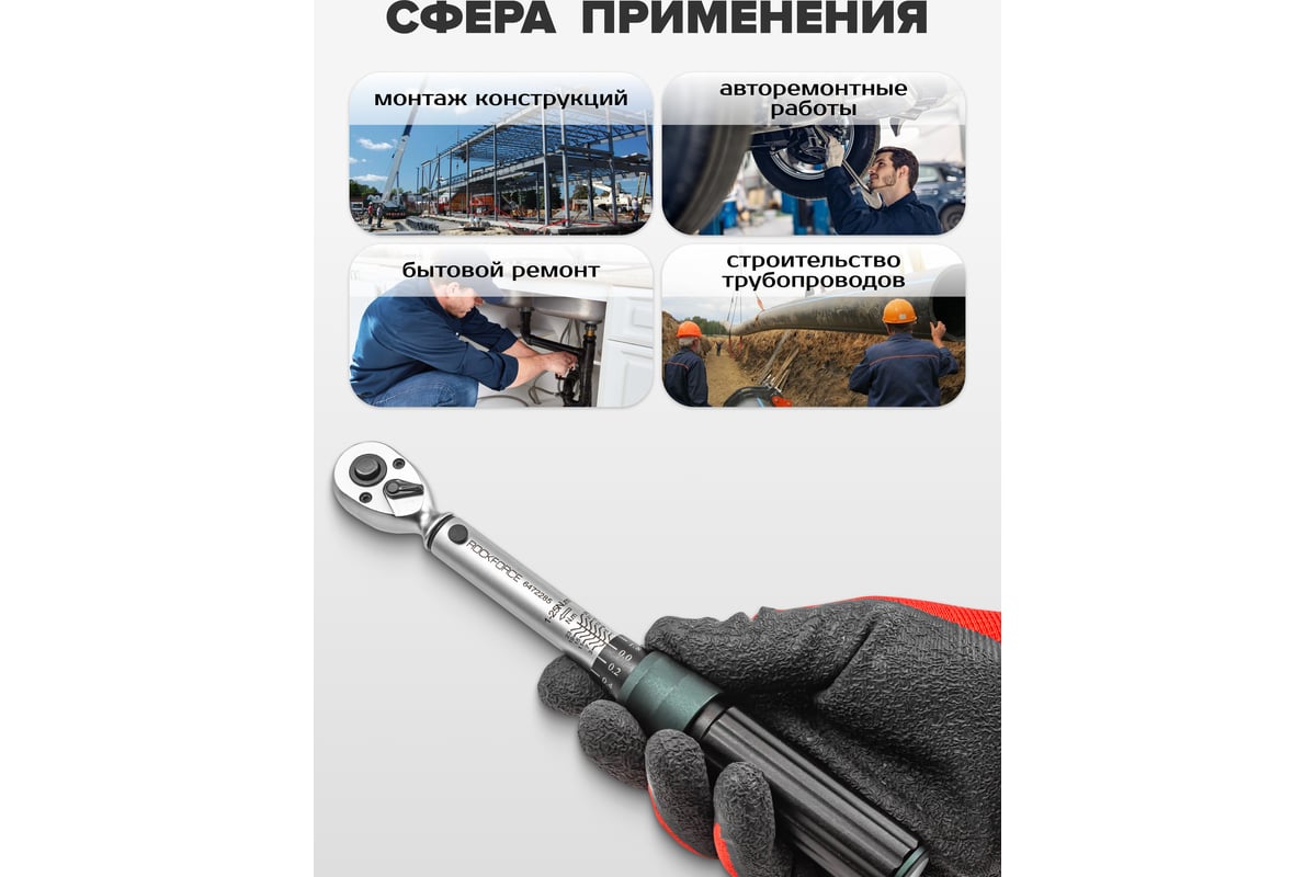 Динамометрический ключ щелчкового типа Rockforce Premium 1/4  RF-6472285(52880)