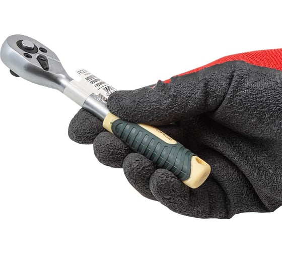 Трещотка Rockforce реверсивная с резиновой ручкой 1/4" RF-80222W(52179)