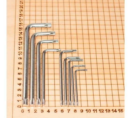 Набор ключей Pro Legend Torx 9 штук, средний PL4719