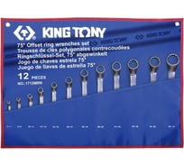 Набор накидных ключей, 6-32 мм, чехол из теторона, 12 предметов KING TONY 1712MRN
