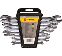 Рожковые двухсторонние ключи, сталь CrV TOPEX 35D656