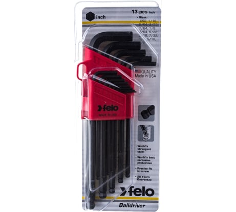 Набор шестигранных ключей с шаровым окончанием 13 шт Felo 37513001