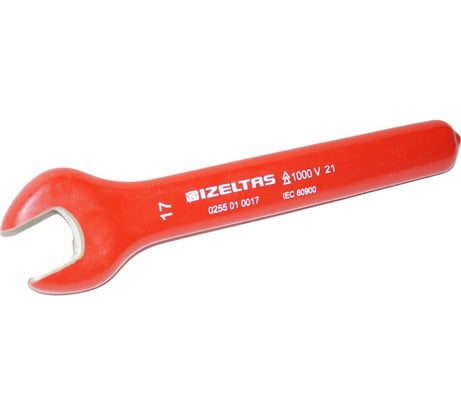 Ключ рожковый односторонний IZELTAS диэлектрический 1000V, 17 мм , 255010017