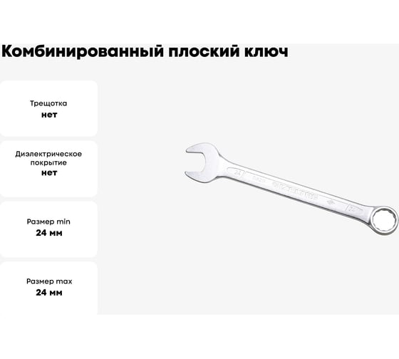 Ключ комбинированный IZELTAS плоский 24мм , 320020024
