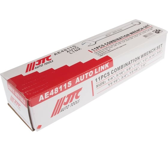 Набор ключей комбинированных 1/4”-7/8” 11 предметов JTC AE4811S