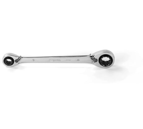 Ключ Sata накид. (метр.; реверс.храп./мех.; двухкон.; 4 в одном) 9x11x14x15мм. (180/30/17мм.) 46622