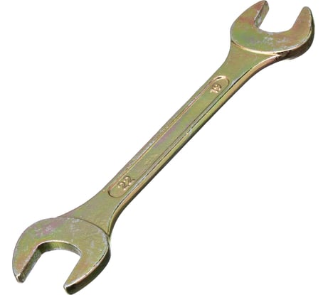 Рожковый ключ, 19x22 мм, желтый цинк СИБРТЕХ 14311