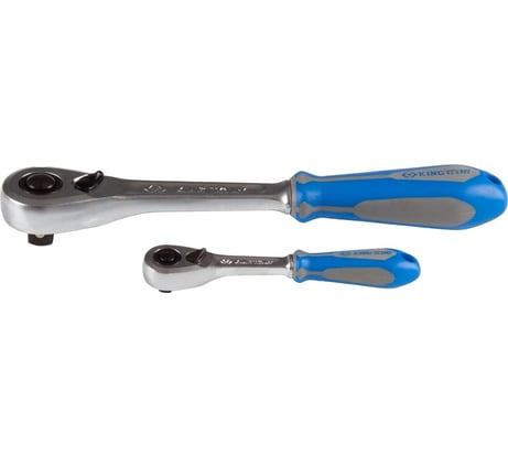 Набор флажковых трещоток KING TONY 1/4", 1/2", 90 зубцов, с кнопкой, 2 предмета 7773GS