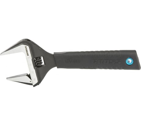 Разводной ключ, 150мм, CrV, тонкие губки, защитные насадки GROSS 15567