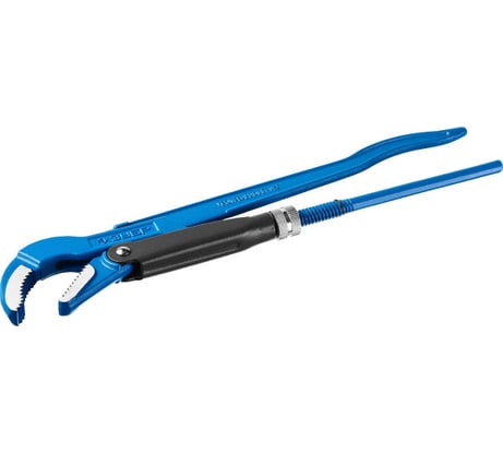 Трубный рычажный ключ ЗУБР ПРОФЕССИОНАЛ, изогнутые губки, цельнокованый, Сr-V, № 2, 1,5" 27337-2_z01