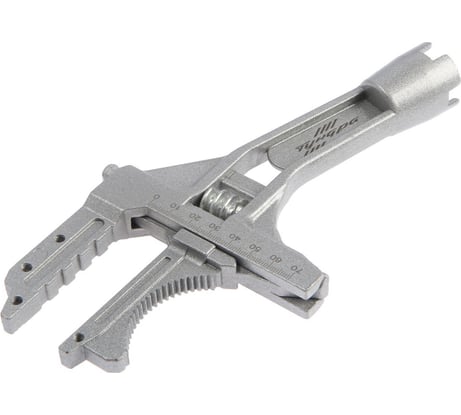 Разводной ключ ТУНДРА сантехнический, укороченная рукоятка, раскрытие губок до 80 мм, 225 мм 7153816