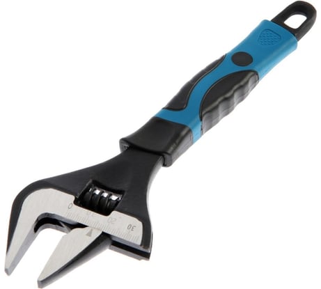 Разводной ключ ТУНДРА с тонкими губками, 2К рукоятка, раскрытие губок до 38 мм, 200 мм 4585630