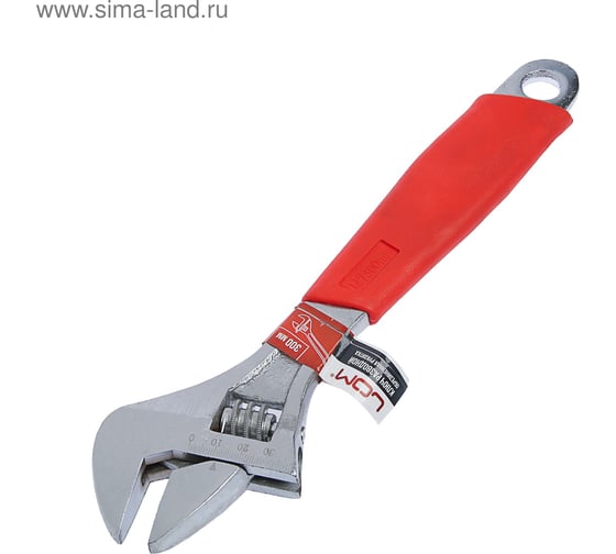 Разводной ключ ЛОМ пластиковая рукоятка, 300 мм 1647018 1