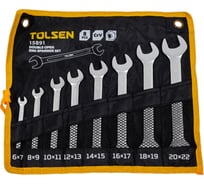 Набор рожковых ключей TOLSEN 6-22 мм, 8 предметов 15891