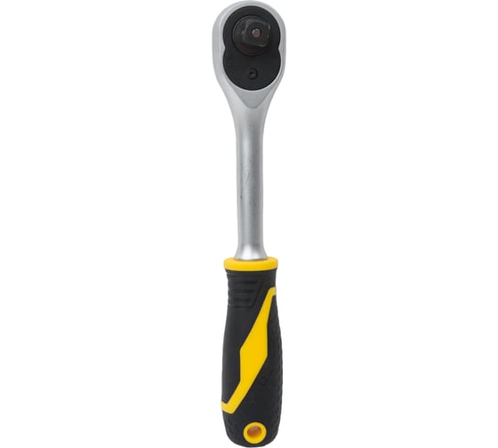 Трещотка TOLSEN GRIPro 1/2", 255 мм, 72 зубца, флажковая, с кнопкой 15120