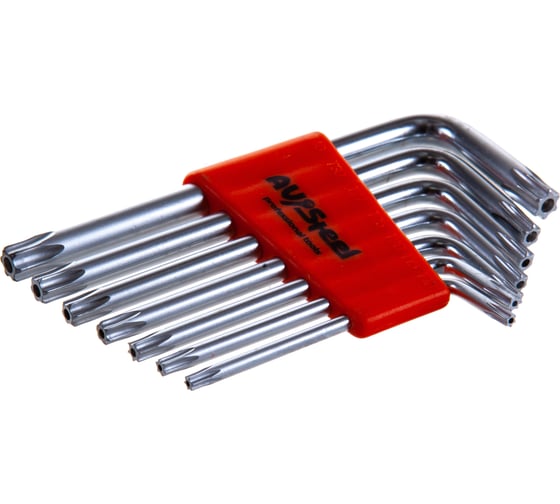 Набор ключей Г-образных TORX с отверстием TH10-TH40 7 предметов AV Steel AV-367307 1