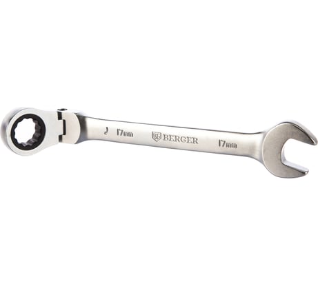 Комбинированный трещоточный ключ с шарниром 17 мм Berger BG BG1246