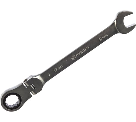 Комбинированный трещоточный ключ с шарниром 32 мм Berger BG BG1258