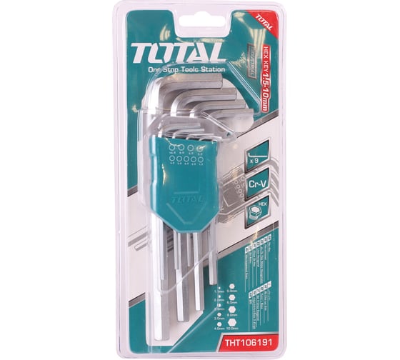 Набор шестигранных ключей, 9 шт. TOTAL THT106191