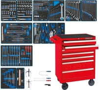 Набор инструментов KING TONY "BOARD" в красной тележке, 325 предметов 934-325MRV
